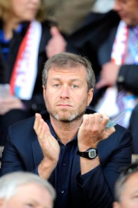 Chelsea owner Abramovich attends World Cup 2010 qualifying soccer match between Finland and Russia at Olympic Stadium in Helsinki