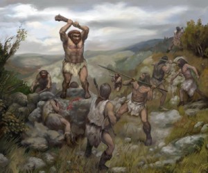 Иллюстрация Н.Ковалев «Война» - каменный век 