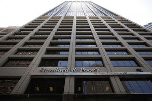The Standard and Poor's building is seen in New York