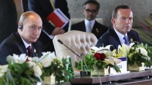Владимир Путин, Тони Эбботт. Фото: alex ellinghausen