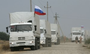 Россияне уверяют, что перевозят стройматериалы для восстановления инфраструктуры региона 