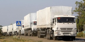 Russian humanitarian convoy returns