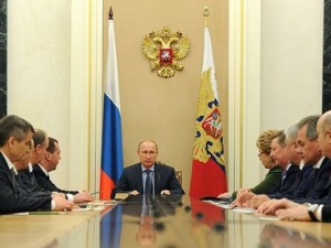 Владимир Путин во время совещания с силовиками  Фото: kremlin.ru