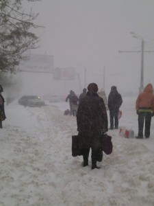 Сегодняшний снегопад в Одессе 