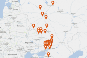 Карта передвижений российской техники