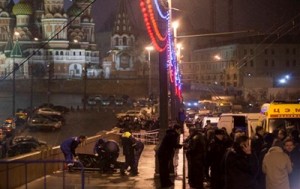 Фото: АР Место убийства Бориса Немцова