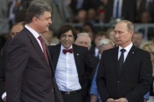 Президент Украины Петр Порошенко и президент России Владимир Путин naviny.by